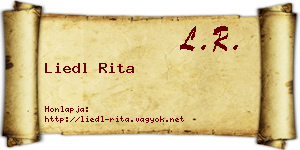 Liedl Rita névjegykártya